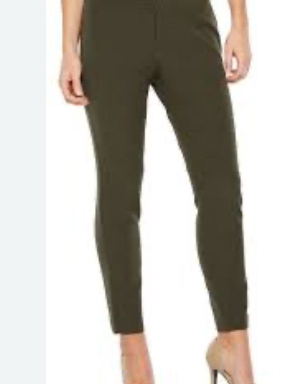 Worthington Olive Slim Ankle Pants